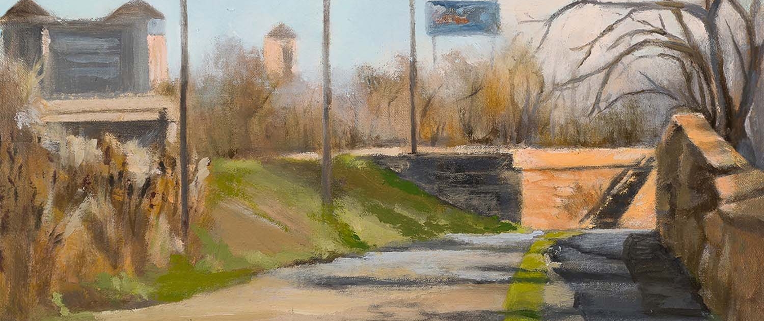 Home - Positively Fourth Street - Landscape Painting by Sharon Diederichs Stadther Home - Positively Fourth Street - Landscape Painting by Sharon Diederichs Stadther