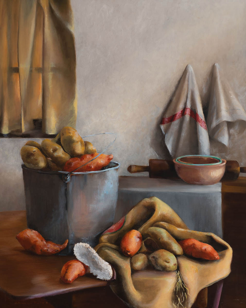 Spuds - Still Life Painting by Sharon Stadther Fine Art