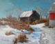 The Winter Path - Landscape Painting by Sharon Stadther Fine Art
